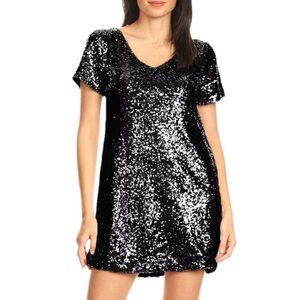 Anna-Kaci Black Sparkle Dress